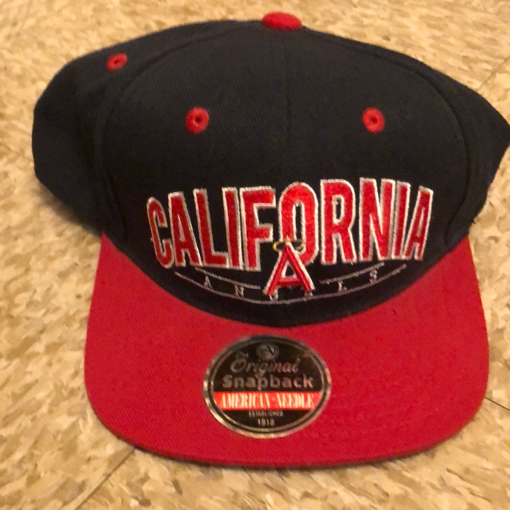 Navy and red California angels SnapBack
